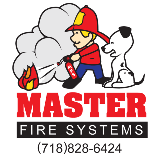 Master Fire Prevention Suppression Sprinkler Extinguisher Ventilation Contractor NYC Manhattan Brooklyn Bronx Queens Staten Island Westchester Black Outline Logo