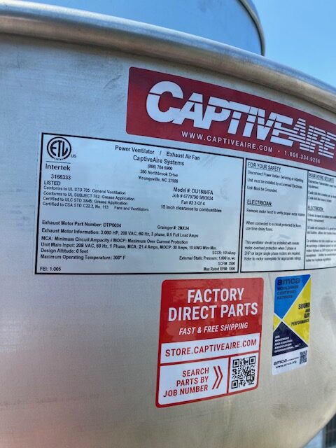 Brooklyn NYC Restaurant Fire Systems Repair & Maintenance x captive aire 1