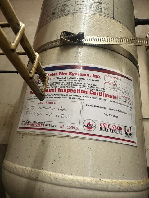 FDNY S-17 S-71 Fire Suppression Systems Testing for Brownsville Brooklyn Restaurants 1077a Rutland Rd, Brooklyn, NY 11212 f